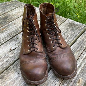 MENS Heritage Red Wing Iron Ranger Leather Lace up Boots - Size 11 1/2 D